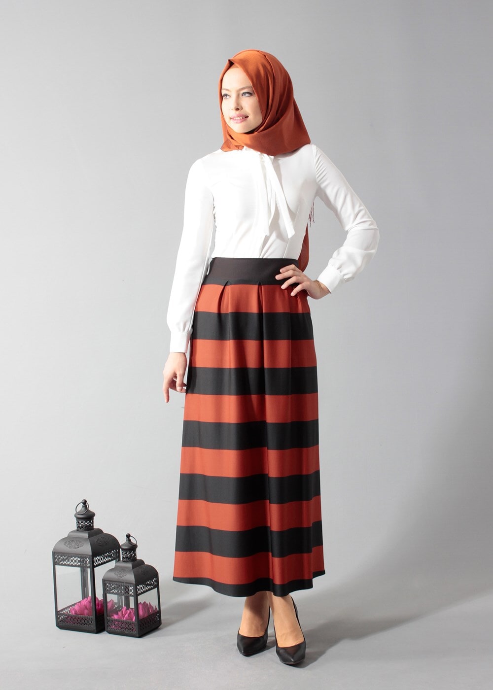 Vêtements hijab TABA JUPE À RAYRUES 6785 
