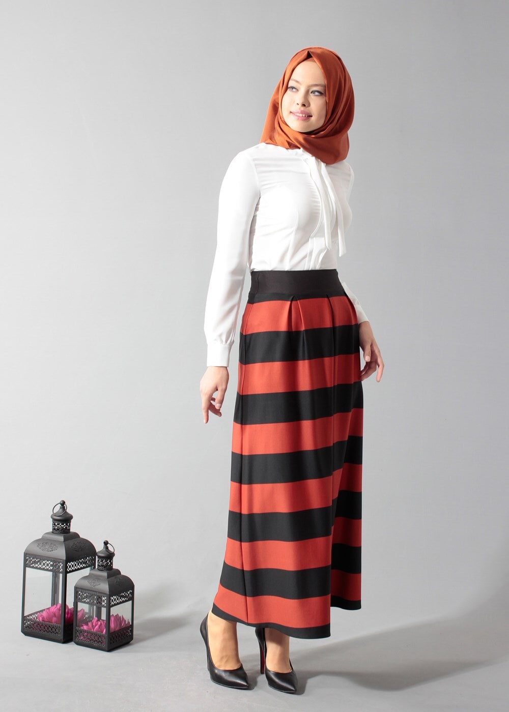 Vêtements hijab TABA JUPE À RAYRUES 6785 