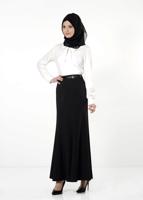 Tesettür giyim SİYAH ÇAN ETEK 6788 