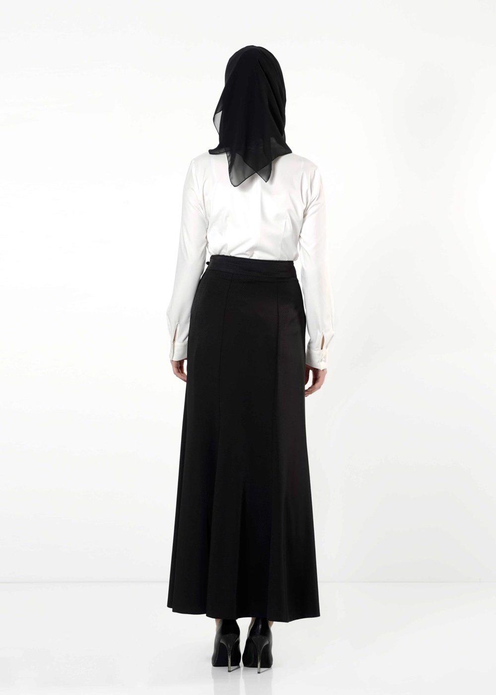 Tesettür giyim SİYAH ÇAN ETEK 6788 