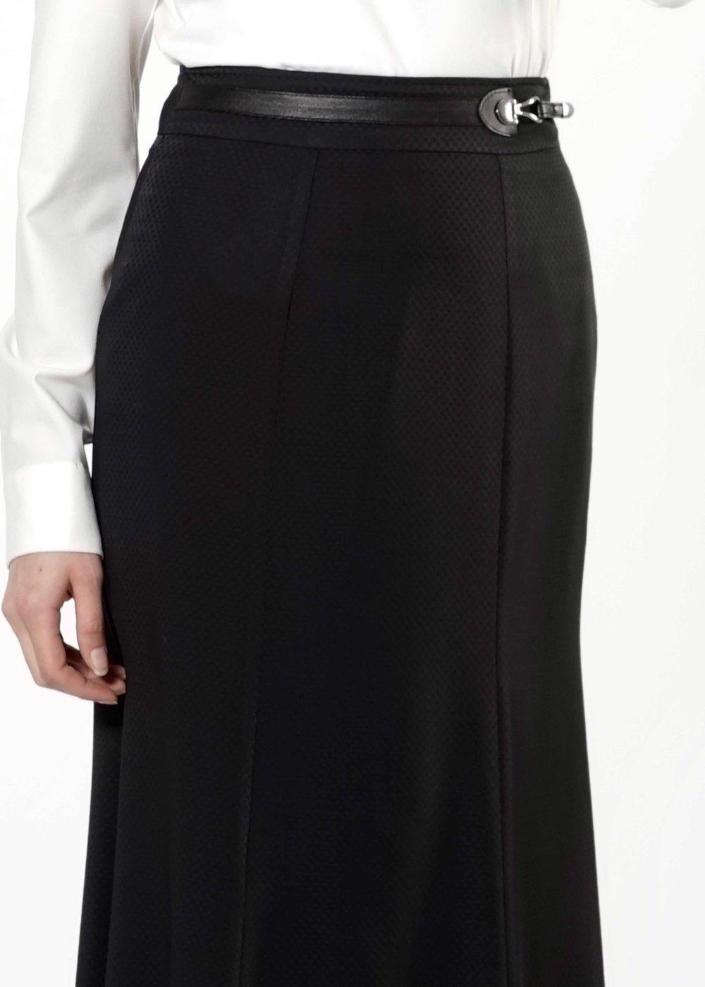 Tesettür giyim SİYAH ÇAN ETEK 6788 