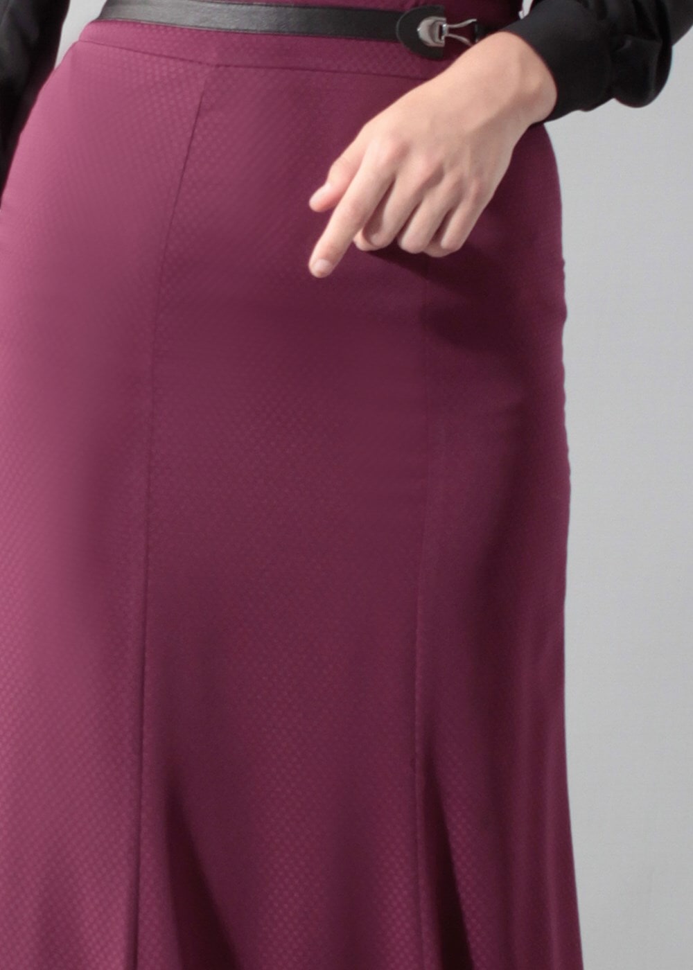 Tesettür giyim FUŞYA ÇAN ETEK 6788 