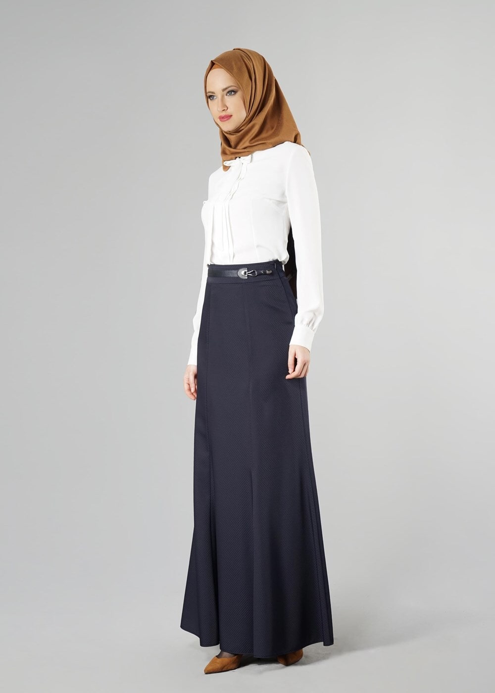 Vêtements hijab BLEU MARINE JUPE CIRCULAIRE 6788