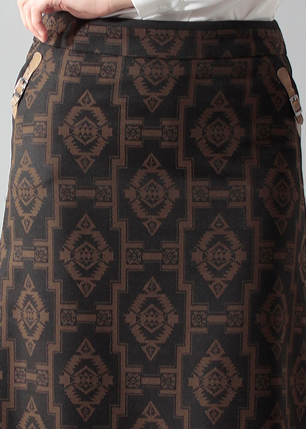 Tesettür giyim HAKİ 6789 ETEK