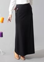 Tesettür giyim SİYAH CEPLİ KLASİK ETEK 6790 