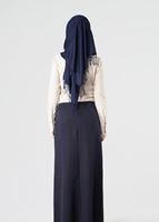 Tesettür giyim LACİVERT CEPLİ KLASİK ETEK 6790 