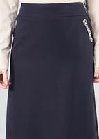 Tesettür giyim LACİVERT CEPLİ KLASİK ETEK 6790 