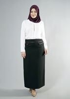 Hijab clothing BLACK STRAIGHT CUT SKIRT 6797