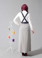 Tesettür giyim LACİVERT DÜZ KESİM KEMERLİ ETEK 6802 