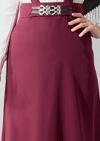 Tesettür giyim BORDO 6805 ETEK