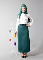 Tesettür giyim YEŞİL 6809 ETEK