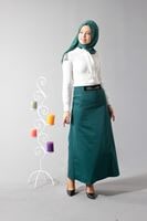 Tesettür giyim YEŞİL 6809 ETEK