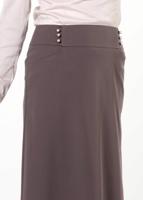 Tesettür giyim VİZON ALVİNA DÜZ KESİM ETEK T 6810