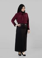Vêtements hijab NOIR JUPE DROITE 6811