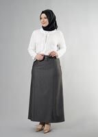 Hijab clothing BLACK CLASSIC CUT SKIRT 6813 
