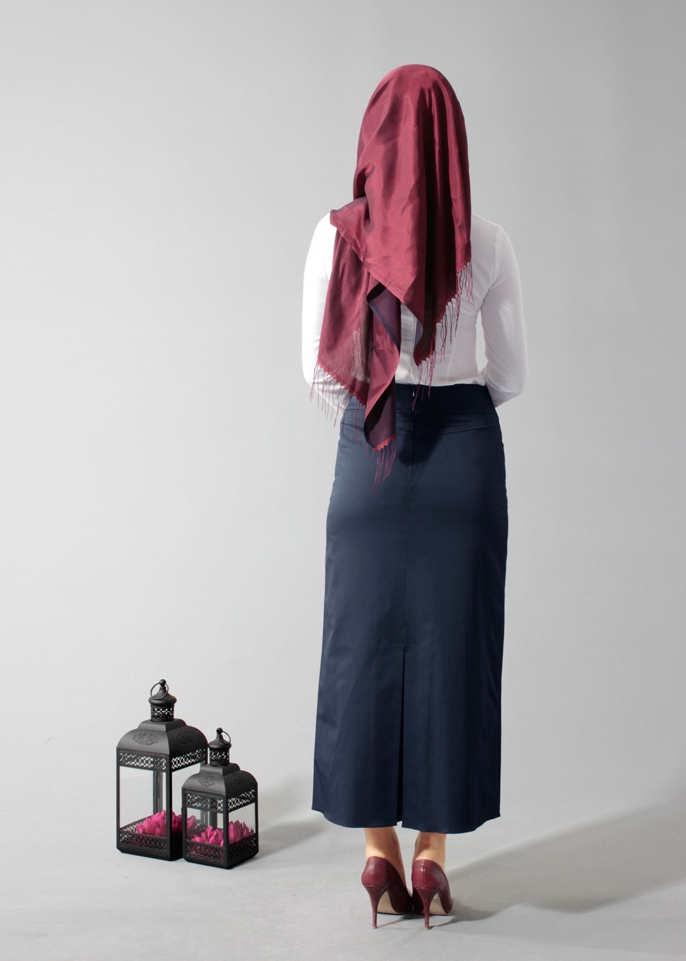 Tesettür giyim LACİVERT 6816 ETEK