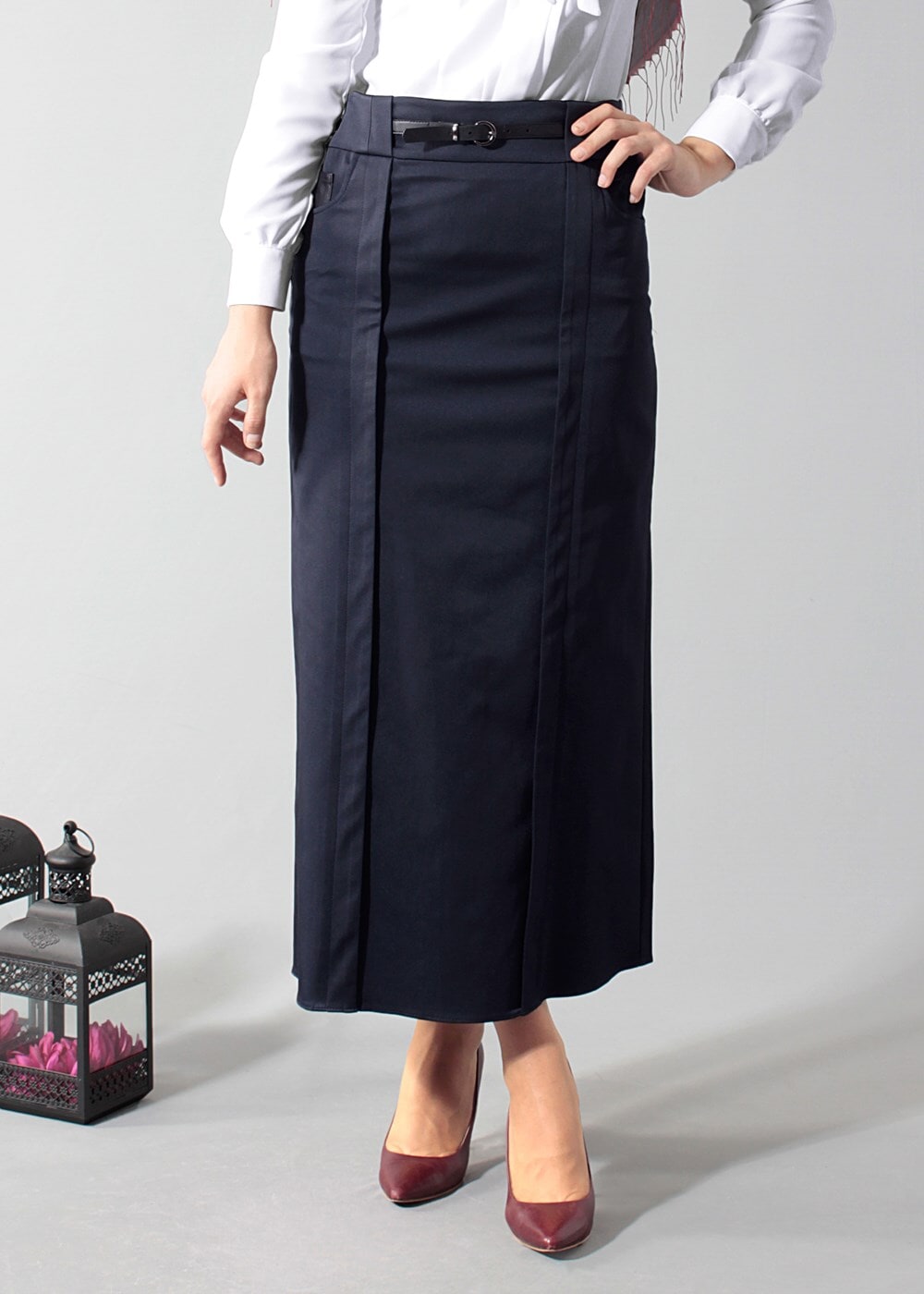 Tesettür giyim LACİVERT 6816 ETEK