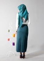 Tesettür giyim MAVİ 6816 ETEK