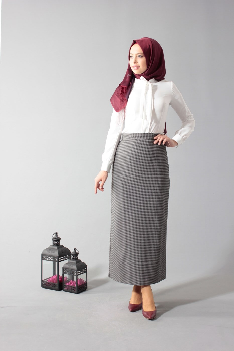 Tesettür giyim SİYAH 6821 ETEK