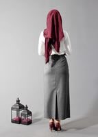 Tesettür giyim SİYAH 6821 ETEK