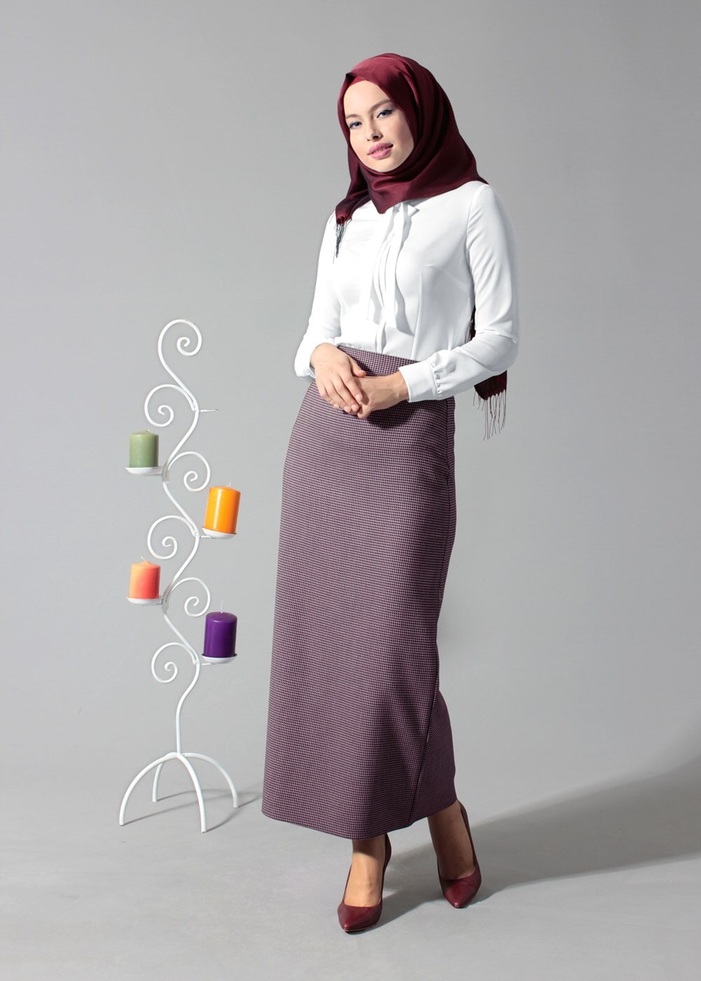 Tesettür giyim MÜRDÜM 6821 ETEK