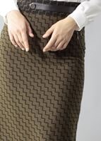 Tesettür giyim HAKİ 6823 ETEK