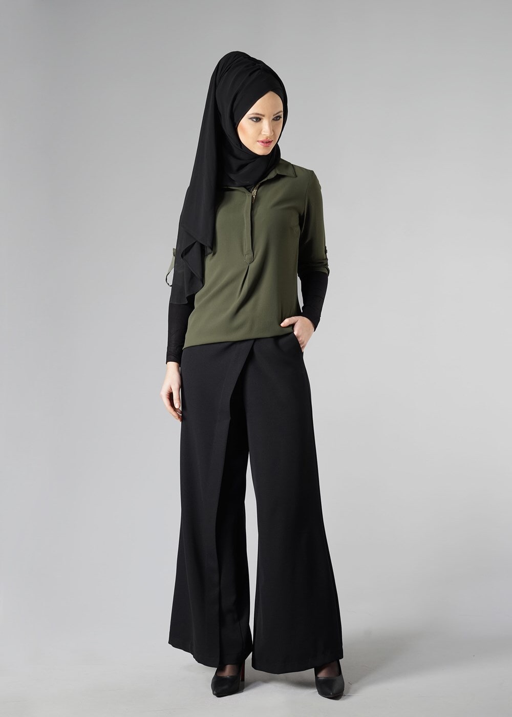 Vêtements hijab NOIR PANTAJUPE 3931