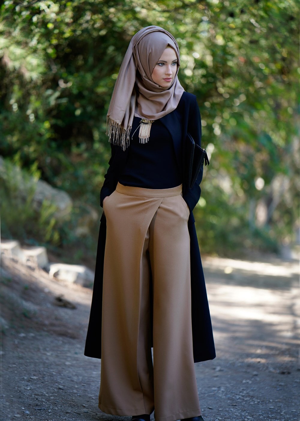 Hijab clothing BROWN PANTSKIRT 3931 