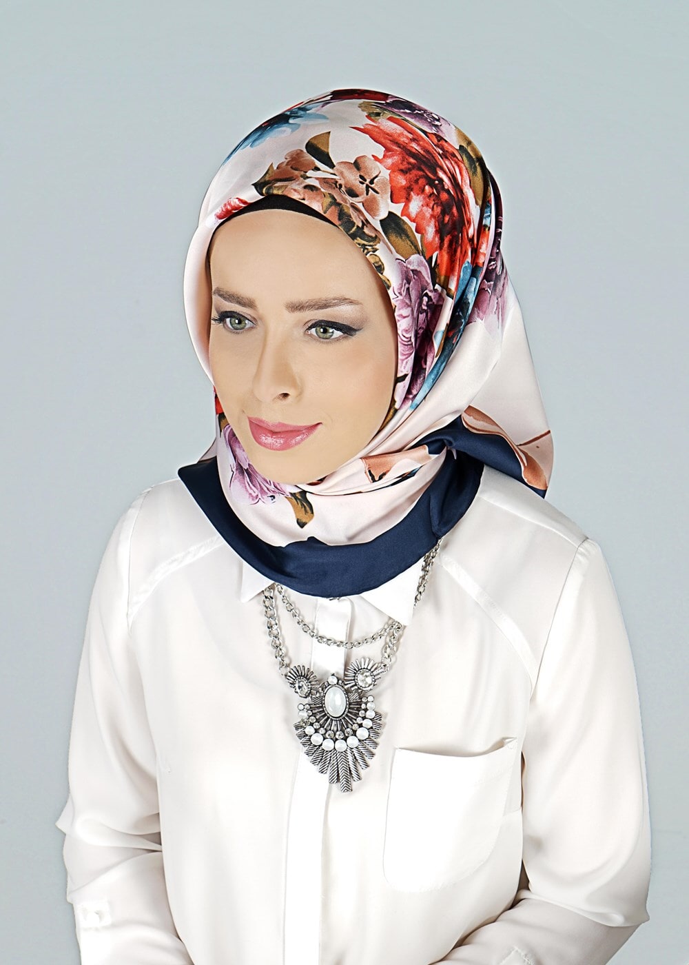 Vêtements hijab BLEU MARINE ÉCHARPE  27634 