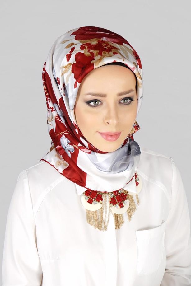 Vêtements hijab ROUGE BORDEAUX ÉCHARPE  27637  - TRENDTESETTÜR