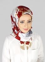Vêtements hijab ROUGE BORDEAUX ÉCHARPE  27637 