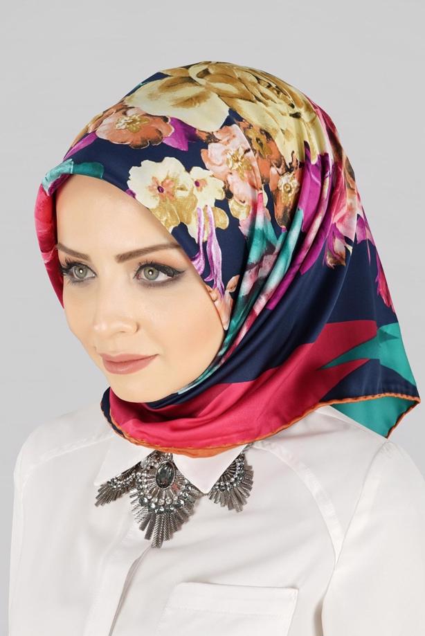 Vêtements hijab BLEU MARINE ÉCHARPE 27641  - TRENDTESETTÜR