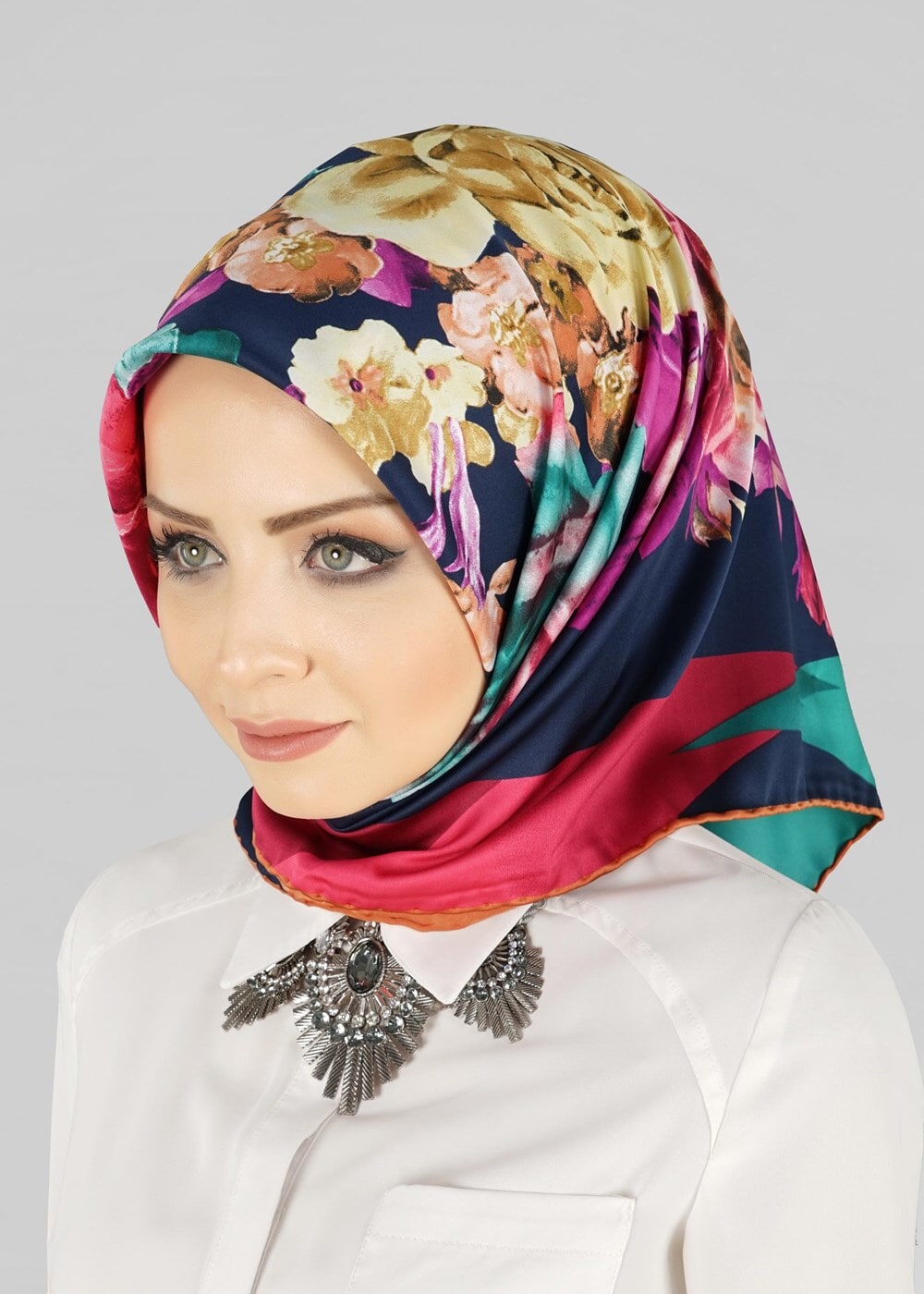 Vêtements hijab BLEU MARINE ÉCHARPE 27641 