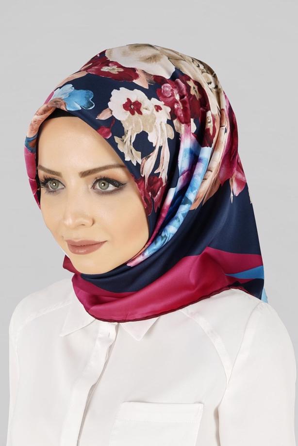 Vêtements hijab BLEU MARINE ÉCHARPE 27641  - TRENDTESETTÜR