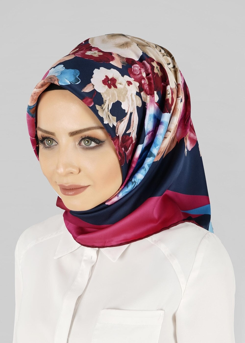 Vêtements hijab BLEU MARINE ÉCHARPE 27641 