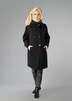 Tesettür giyim SİYAH TRUVAKAR KOL DÜĞMELİ TRENÇKOT 9265