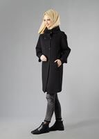 Tesettür giyim SİYAH TRUVAKAR KOL DÜĞMELİ TRENÇKOT 9265