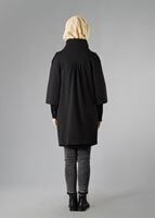 Tesettür giyim SİYAH TRUVAKAR KOL DÜĞMELİ TRENÇKOT 9265