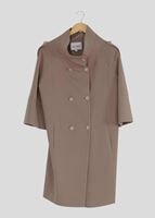 Tesettür giyim KAHVE TRUVAKAR KOL DÜĞMELİ TRENÇKOT 9265