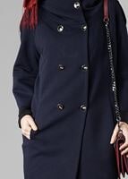 Tesettür giyim LACİVERT TRUVAKAR KOL DÜĞMELİ TRENÇKOT 9265