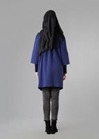 Tesettür giyim LACİVERT TRUVAKAR KOL DÜĞMELİ TRENÇKOT 9265