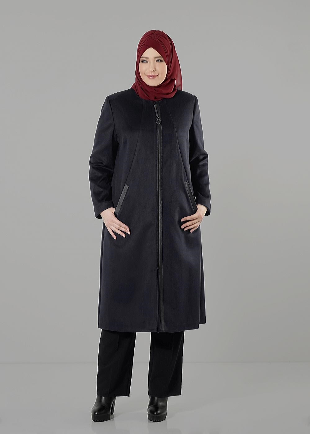 Vêtements hijab NOIR CABAN ZIPPÉ 9405 