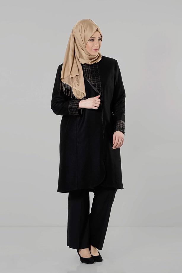 Vêtements hijab NOIR CABAN ZIPPÉ 9406  - TRENDTESETTÜR