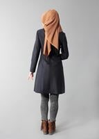 Tesettür giyim LACİVERT KLASİK CEPLİ KABAN 9432