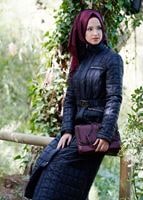 Tesettür giyim LACİVERT KAPİTONE ŞİŞME MONT 18653