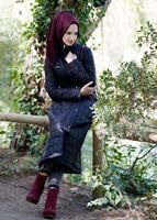 Tesettür giyim LACİVERT KAPİTONE ŞİŞME MONT 18653