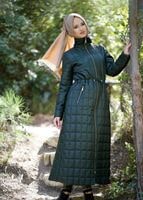 Tesettür giyim YEŞİL KAPİTONE ŞİŞME MONT 56653