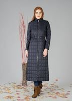 Tesettür giyim LACİVERT KAPİTONE ŞİŞME MONT 56653