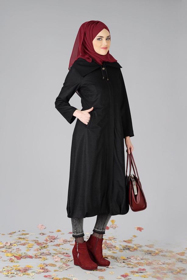 Vêtements hijab  ZIPPED FELT COAT 2110 - TRENDTESETTÜR
