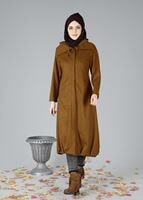Hijab clothing TABA ZIPPED FELT COAT 2110